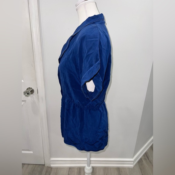 Blue Silk Collared Tshirts - Picture 3 of 6